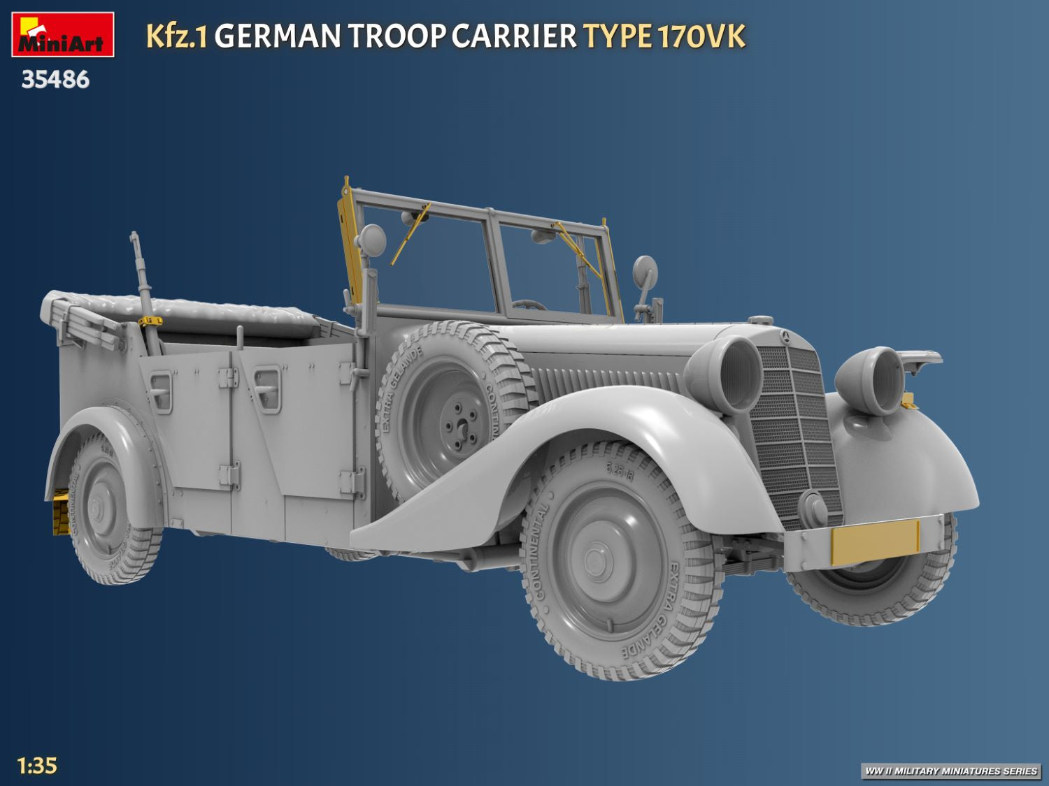 MiniArt 35486 Kfz.1 German Troop Carrier Type 170VK 1/35 – zdjęcie 3
