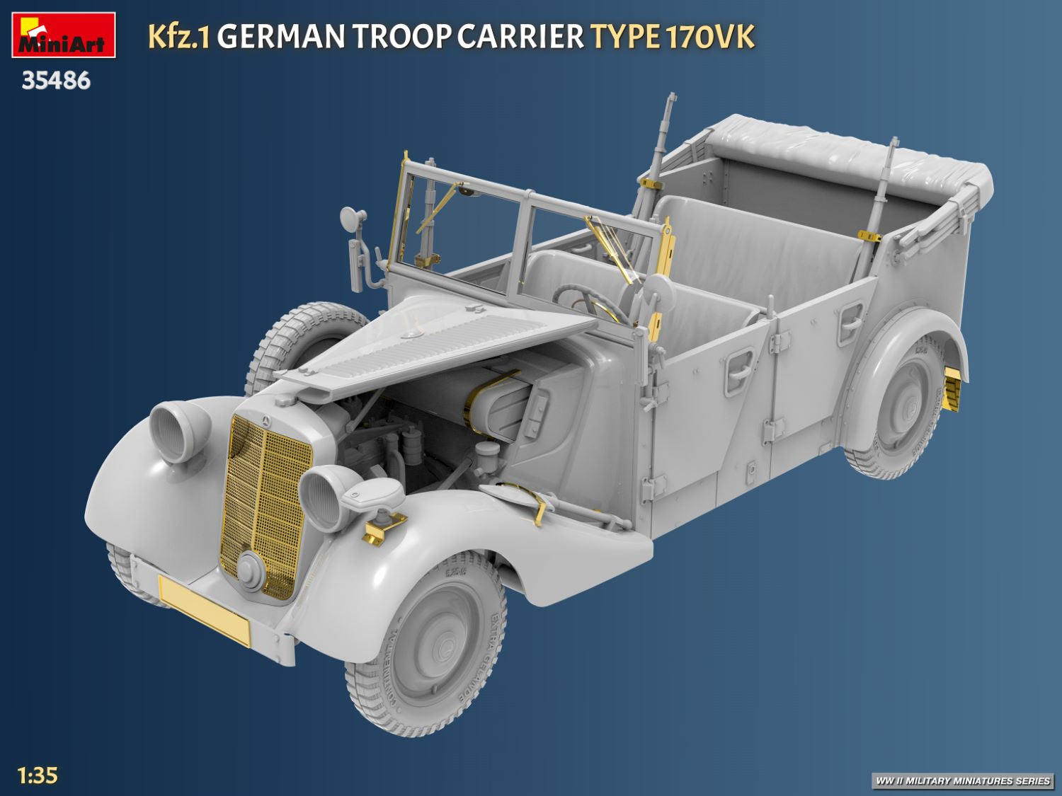 MiniArt 35486 Kfz.1 German Troop Carrier Type 170VK 1/35 – zdjęcie 6