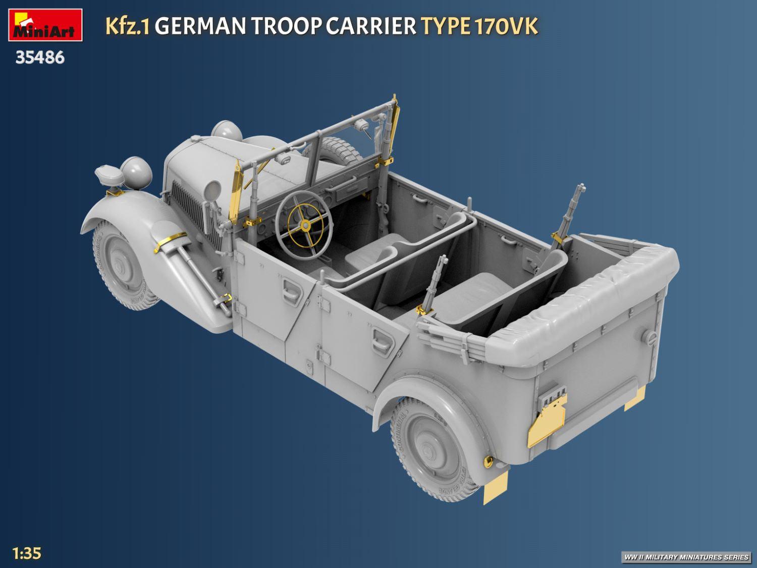 MiniArt 35486 Kfz.1 German Troop Carrier Type 170VK 1/35 – zdjęcie 7