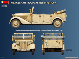 MiniArt 35486 Kfz.1 German Troop Carrier Type 170VK 1/35 – zdjęcie 13