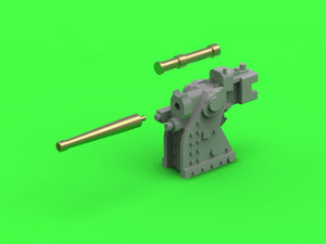 Master SM-350-102 French 90mm training gun model 1935 – used on Richelieu and Dunkerque class ships – (resin, metal and photo-etched parts) – (4 pcs.) (1/350) – image 3