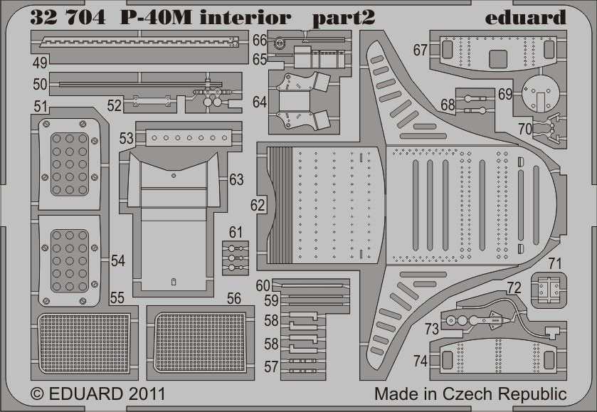 Eduard 32704 P-40M interior S. A. 1/32 Hasegawa – zdjęcie 2