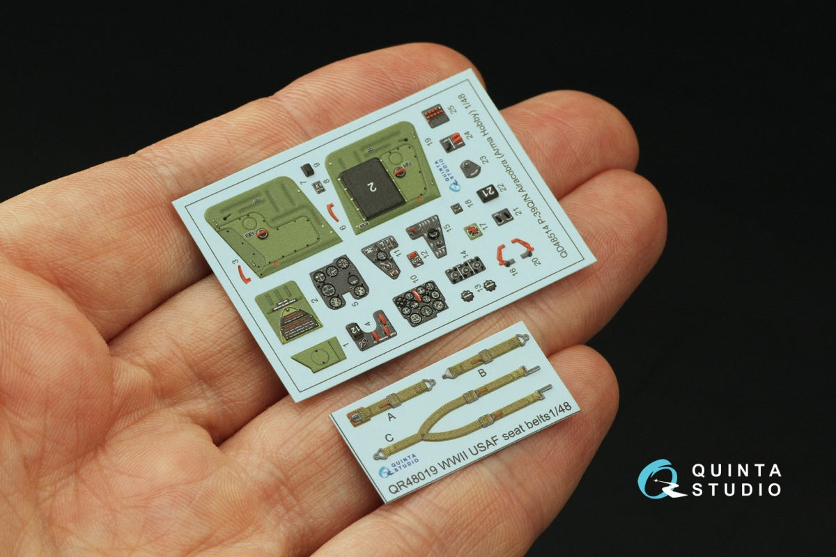 Quinta Studio QD48514 P-39Q/N Airacobra 3D-Printed coloured Interior on decal paper (Arma Hobby) 1/48 – zdjęcie 4