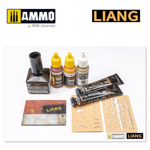 Liang 0009 Chipping Effects Airbrush Stencils – image 3