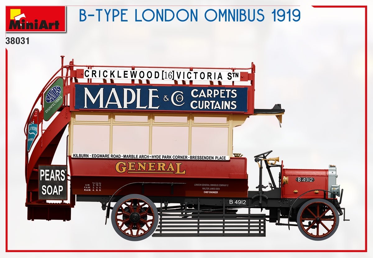 MiniArt 38031 B-TYPE LONDON OMNIBUS 1919 1/35 – zdjęcie 5