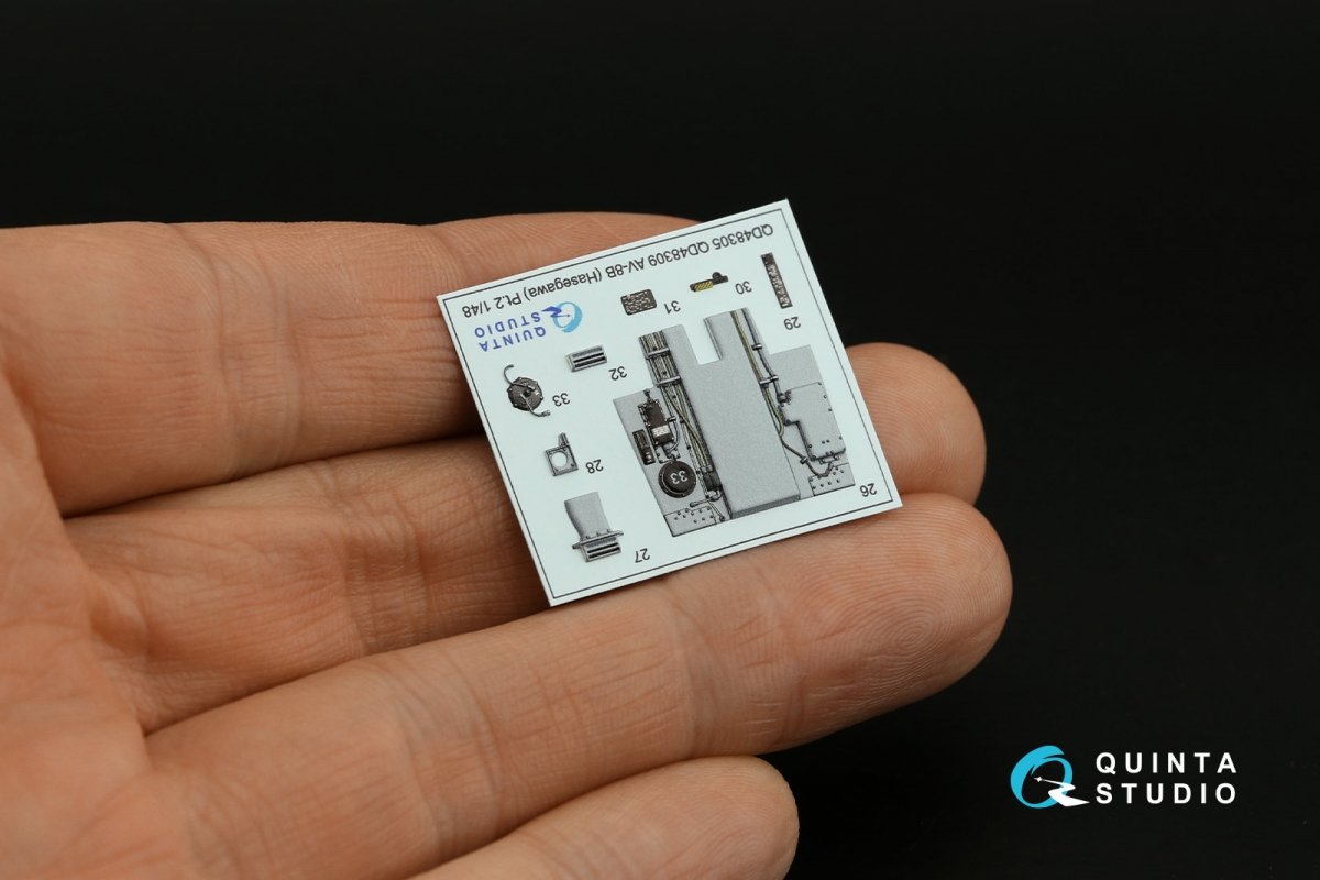 Quinta Studio QD48305 AV-8B Early 3D-Printed &amp;amp; coloured Interior on decal paper (Hasegawa) 1/48 – zdjęcie 7