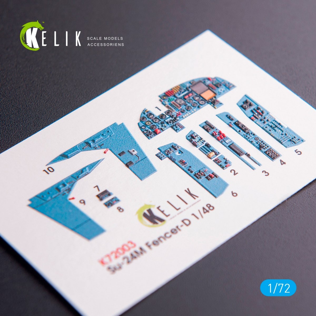 KELIK K72003 SU-24M INTERIOR 3D DECALS FOR TRUMPETER KIT 1/72 – zdjęcie 2