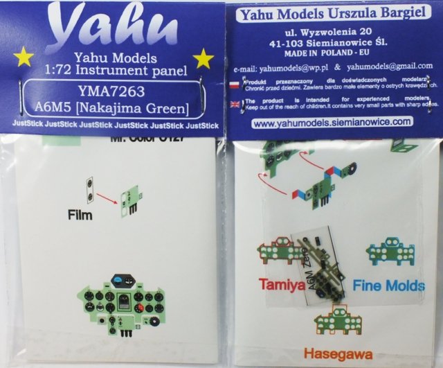 Yahu YMA7263 A6M5 Nakajima Green (Tamyia / Hasegawa / FM) 1/72