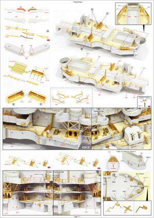 Pontos 37034FB USS BB-63 Missouri 1945 Advanced Detail Up Set for Hobbyboss Kit (Deck Blue 20B stained wooden deck) 1/350 – Bild 18