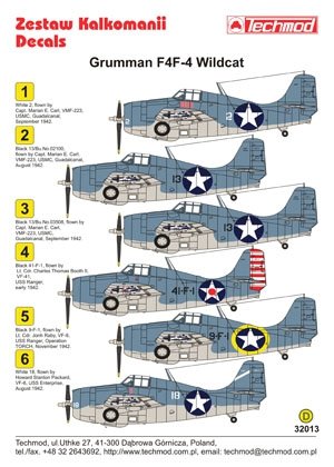Techmod 32013 - Grumman F4F-4 Wildcat 1/32 – immagine 2