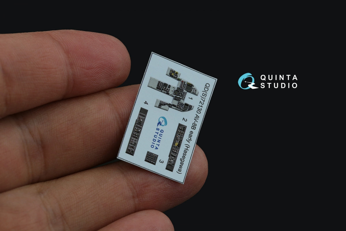 Quinta Studio QD72130 AV-8B early 3D-Printed coloured Interior on decal paper (Hasegawa) 1/72 – zdjęcie 6