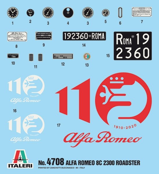 Italeri 4708 ALFA ROMEO 8C 2300 Monza 1/12 – Bild 5
