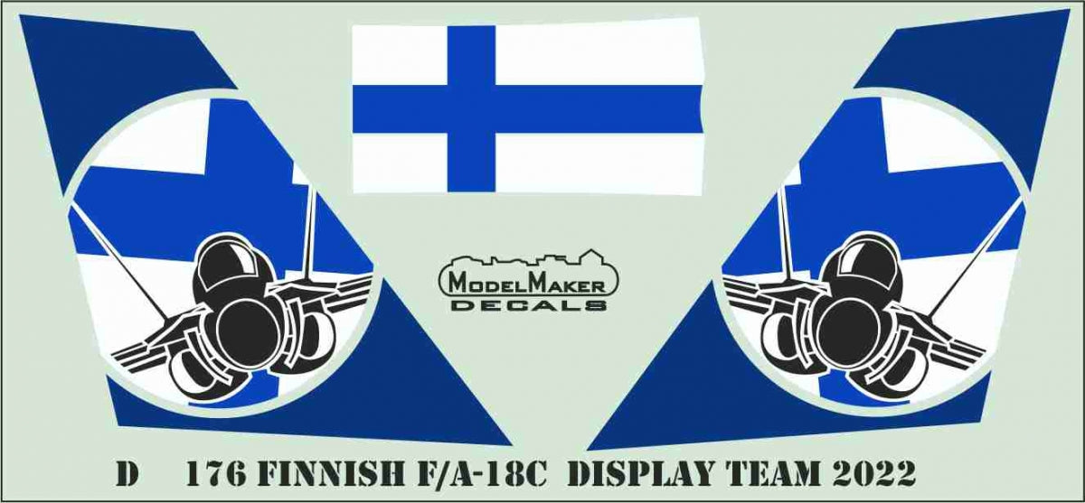 ModelMaker Decals D48177 Finnish F/A-18C Display Team 2022 1/48 – zdjęcie 3