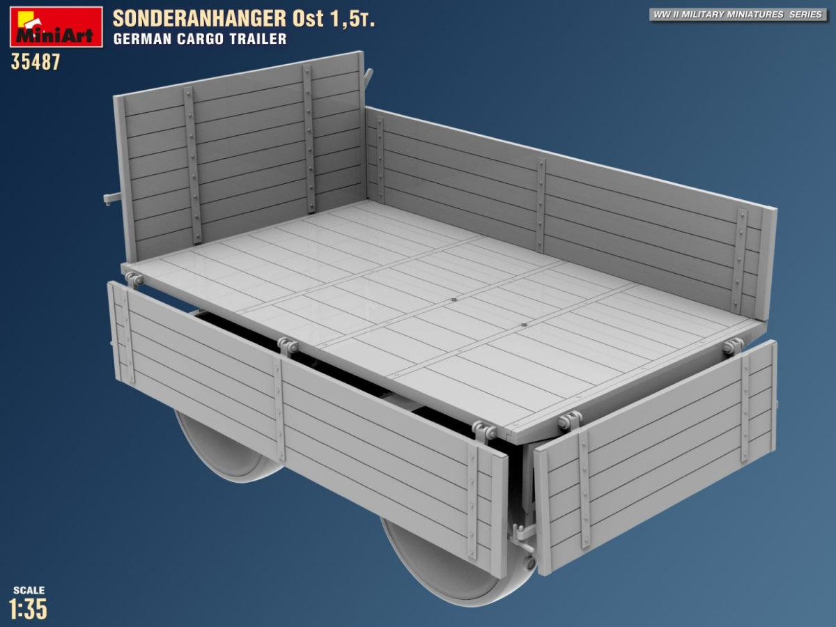 MiniArt 35487 Sonderanhanger 0st 1,5T. German Cargo Trailer 1/35 – zdjęcie 13