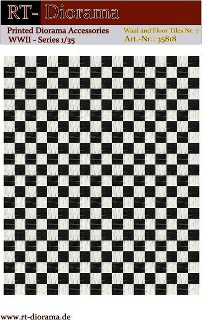 RT-Diorama 35818 Printed Accessories: Wall and Floor Tiles Nr.7 1/35