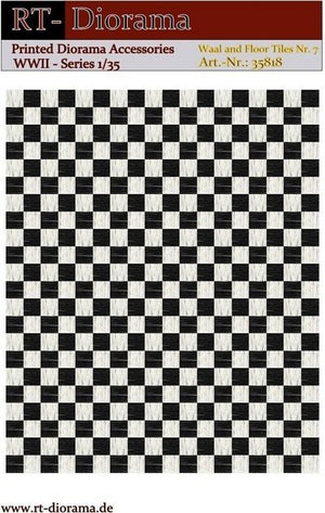 RT-Diorama 35818 Printed Accessories: Wall and Floor Tiles No.7 1/35