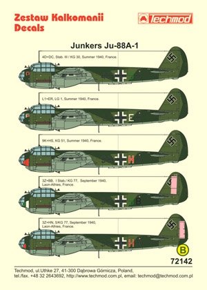Techmod 72142 - Junkers Ju 88A-1 1/72 – immagine 2