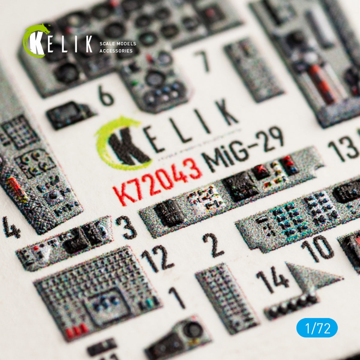 KELIK K72043 MIG-29 FULCRUM-A 9-12 INTERIOR 3D DECALS FOR GWH KIT 1/72 – image 3
