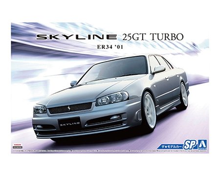 Aoshima 05596 Nissan ER34 Skyline 25GT Turbo 01 avec jantes personnalisées (1/24)