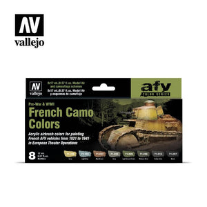 Vallejo 71644 French Camo Colors Pre-War &amp;amp; WWII 8 x 17 ml