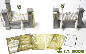 E.T. Model J35-001 Park Gate &amp;amp; Fence FOR MINIART KIT – zdjęcie 4