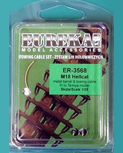 Eureka XXL ER-3568 Metal barrel & towing cable for M18 Hellcat (Tamiya) 1/35