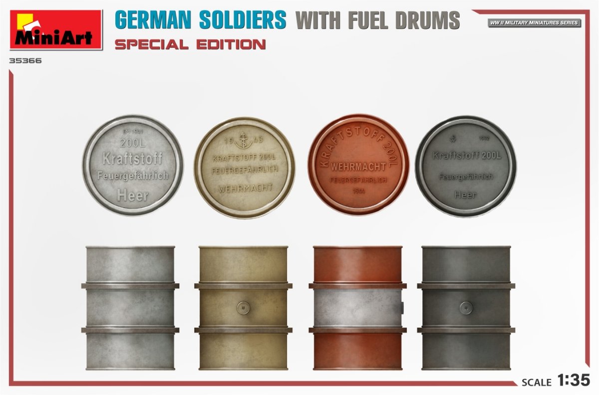 MiniArt 35366 GERMAN SOLDIERS WITH FUEL DRUMS. SPECIAL EDITION 1/35 – zdjęcie 5