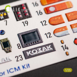 KELIK K35020 KOZAK-2 UKRAINIAN MRAP 3D DECALS FOR ICM KIT 1/35 – zdjęcie 6