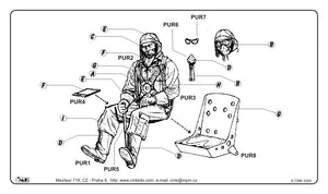 CMK F48150 Japanese Aces S. Sakai (1.fig for A6M2 Zero) 1/48 – zdjęcie 2