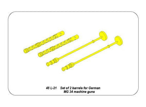 Aber 48L-21 Set of 2 barrels for German machine guns MG34 1/48 – zdjęcie 7