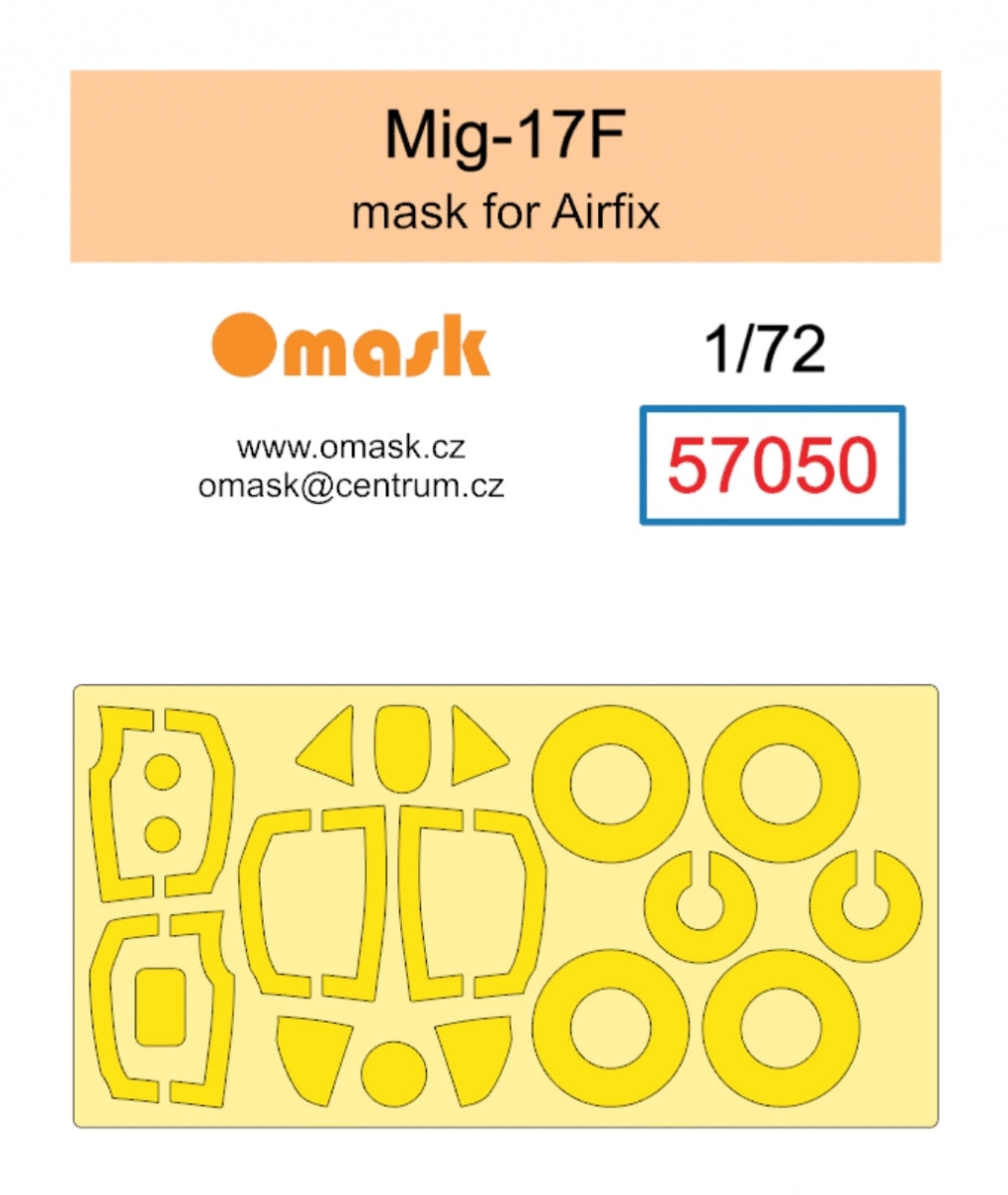 Omask 57050 Mig-17F mask (for Airfix) 1/72
