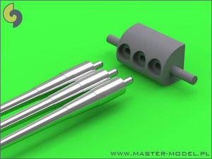 Master SM-350-074 USS Indianapolis CA-35 (1945) armament - 8in (9pcs), 5in (8pcs) barrels with resin trunnion - fits Trumpeter model – immagine 3