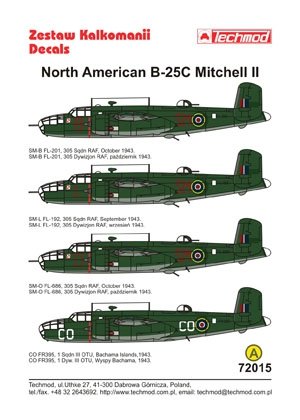 Techmod 72015 - North American B-25C Mitchell II 1/72 – immagine 2