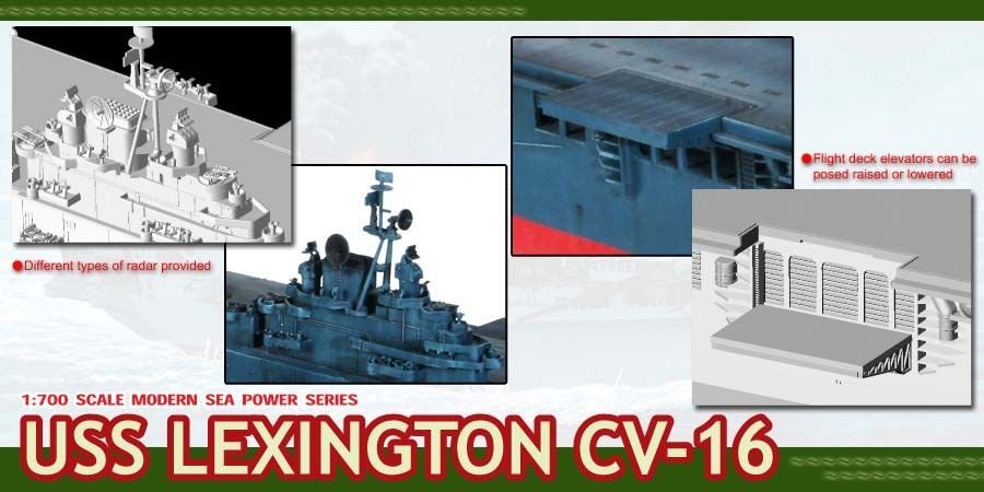 Dragon 7051 U.S.S. Lexington CV-16 1/700 – zdjęcie 4