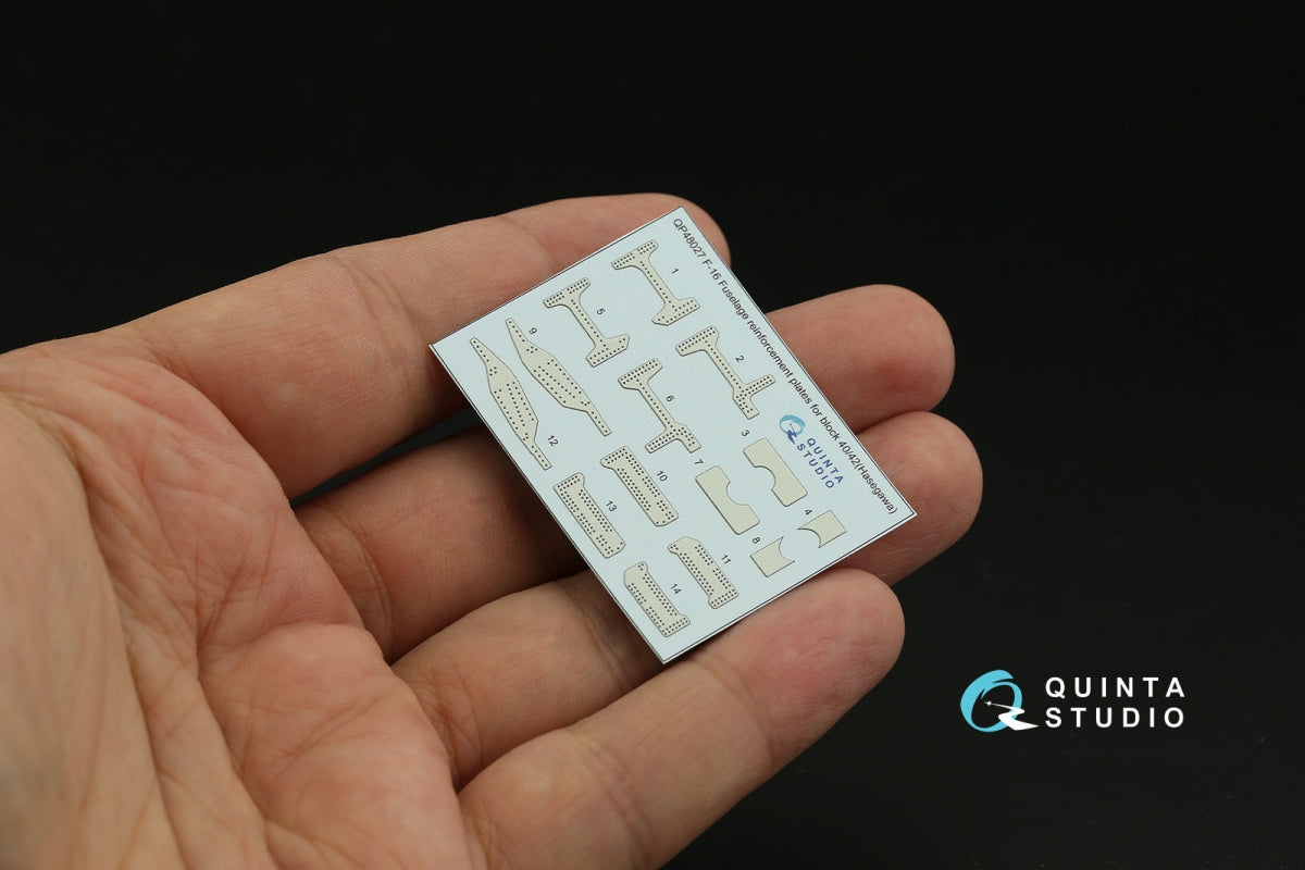 Quinta Studio QP48027 F-16 block 40/42 reinforcement plates (Hasegawa) 1/48 – image 4