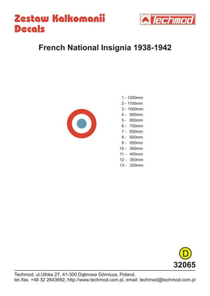 Techmod 32065 French National Insignia 1/32 – zdjęcie 2