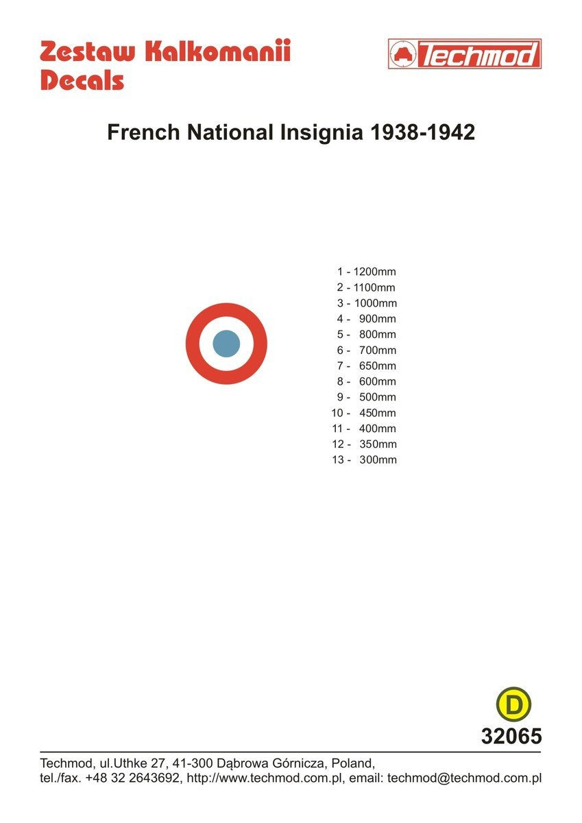 Techmod 32065 French National Insignia 1/32 – zdjęcie 2