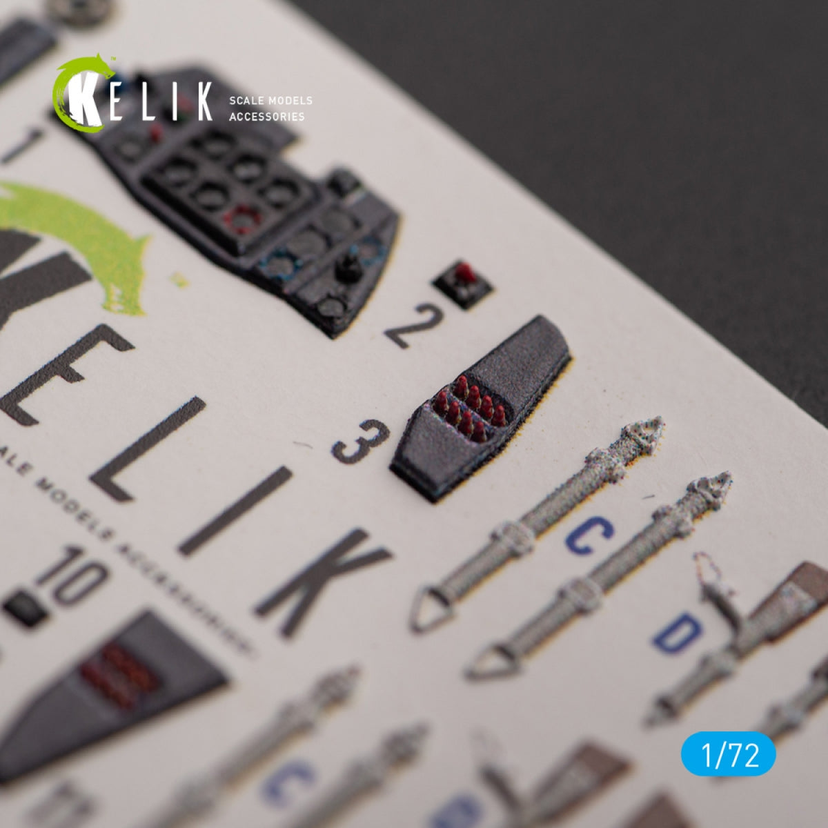 KELIK K72145 Me 163 B/S Komet - interior 3D decals for Hobby 2000/Academy kit 1/72 – image 4