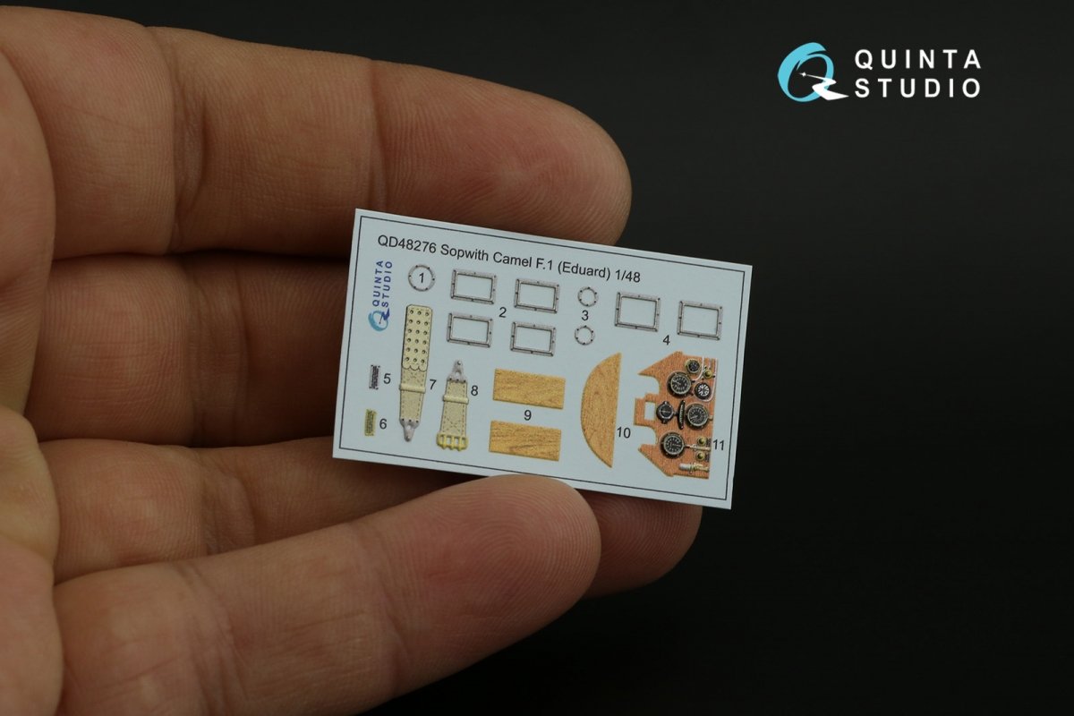 Quinta Studio QD48276 Sopwith Camel F.1 3D-Printed &amp;amp; colored Interior on decal paper (Eduard) 1/48 – image 2