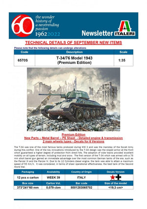 Italeri 6570 T-34/76 mod. 1943 1/35 – zdjęcie 2