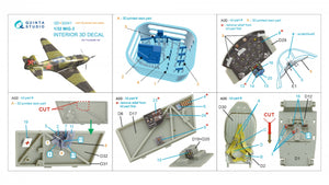 Quinta Studio QD+32241 MiG-3 3D-Printed &amp;amp; coloured Interior on decal paper (Trumpeter) (with 3D-printed resin parts) 1/32 – zdjęcie 3