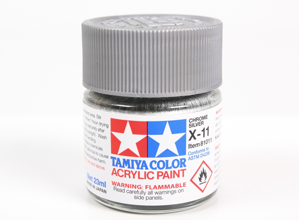 Tamiya 81011 Acryl X-11 Chrome Silver 23ml – zdjęcie 2