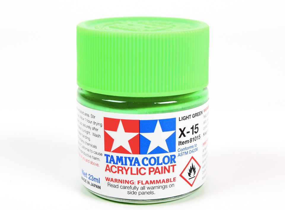 Tamiya 81015 Acryl X-15 Light Green 23ml – zdjęcie 2