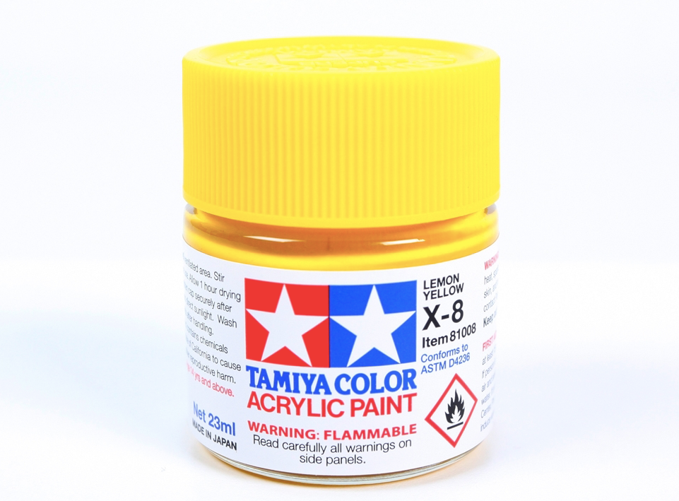 Tamiya 81008 Acryl X-8 Lemon Yellow 23ml – zdjęcie 2