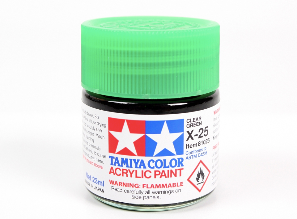 Tamiya 81025 Acrylic X-25 Clear Green 23ml – image 2