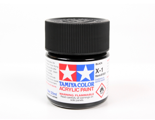 Tamiya 81001 Acryl X-1 Black 23ml – zdjęcie 2