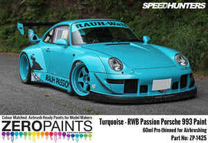 Zero Paints ZP-1425 RWB Rauh Passion Porsche 993 Turquoise Paint 60ml – image 2
