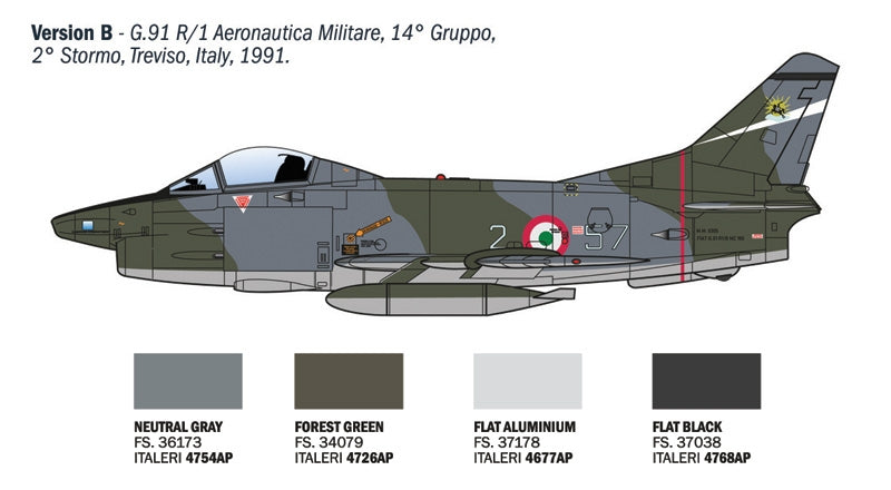 Italeri 92645 FIAT G.91 R 1/48 – zdjęcie 8