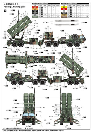 Trumpeter 01037 M983 HEMTT M901 Launching Station of MIM-104F0 Patriot SAM System PAC-3 1/35 – zdjęcie 2