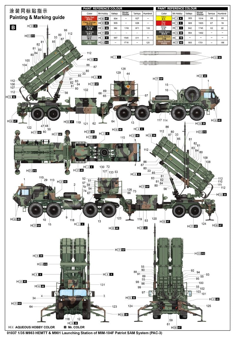 Trumpeter 01037 M983 HEMTT M901 Launching Station of MIM-104F0 Patriot SAM System PAC-3 1/35 – zdjęcie 2